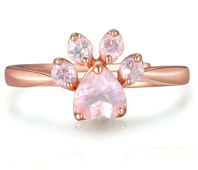 DOGGY HUB ROSE QUARTZ RING