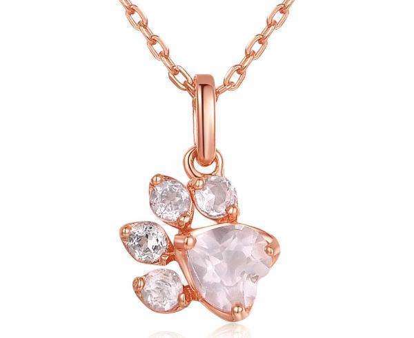 DOGGY HUB ROSE QUARTZ NECKLACE